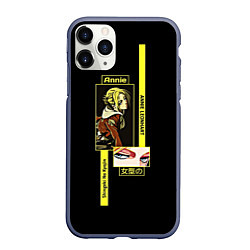 Чехол iPhone 11 Pro матовый Attack on Titan Annie Leonhart, цвет: 3D-серый