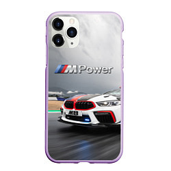 Чехол iPhone 11 Pro матовый BMW M8 Safety car, цвет: 3D-сиреневый