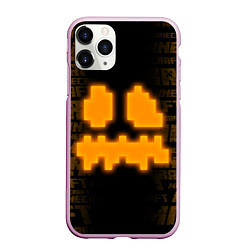 Чехол iPhone 11 Pro матовый Неон Тыква - Майнкрафт, цвет: 3D-розовый