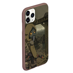 Чехол iPhone 11 Pro матовый STALKER тень чернобыля нарисованный постер, цвет: 3D-коричневый — фото 2