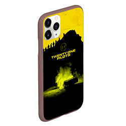 Чехол iPhone 11 Pro матовый Twenty One Pilots accident, цвет: 3D-коричневый — фото 2