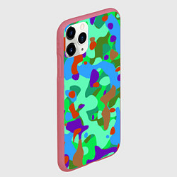 Чехол iPhone 11 Pro матовый Абстракция цвета, цвет: 3D-малиновый — фото 2