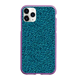 Чехол iPhone 11 Pro матовый Водяные волны - паттерн, цвет: 3D-фиолетовый