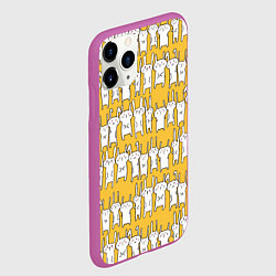 Чехол iPhone 11 Pro матовый Милое семейство кроликов, цвет: 3D-фиолетовый — фото 2