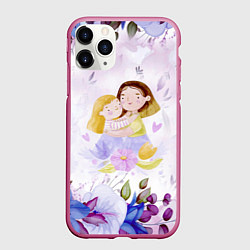 Чехол iPhone 11 Pro матовый Подарок любимой мамочке!, цвет: 3D-малиновый