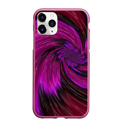 Чехол iPhone 11 Pro матовый Фиолетовый вихрь, цвет: 3D-малиновый