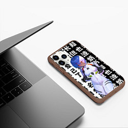 Чехол iPhone 11 Pro матовый Аянами Рей - Ева, цвет: 3D-коричневый — фото 2