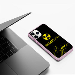 Чехол iPhone 11 Pro матовый Radiation - радиационная опасность, цвет: 3D-розовый — фото 2