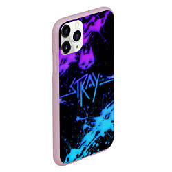 Чехол iPhone 11 Pro матовый Stray neon paint, цвет: 3D-розовый — фото 2
