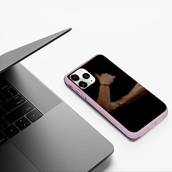 Чехол iPhone 11 Pro матовый Руки в темноте, цвет: 3D-розовый — фото 2