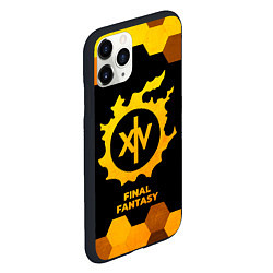 Чехол iPhone 11 Pro матовый Final Fantasy - gold gradient, цвет: 3D-черный — фото 2