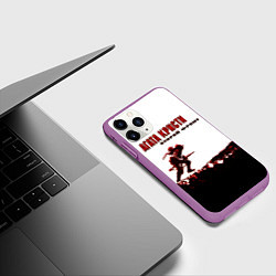 Чехол iPhone 11 Pro матовый Агата Кристи - Второй Фронт, цвет: 3D-фиолетовый — фото 2