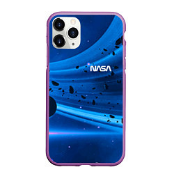 Чехол iPhone 11 Pro матовый Космическое пространство - NASA - Planet, цвет: 3D-фиолетовый