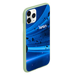 Чехол iPhone 11 Pro матовый Космическое пространство - NASA - Planet, цвет: 3D-салатовый — фото 2