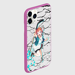 Чехол iPhone 11 Pro матовый Манака Мидзусава - Манака Мидзусава, Manaka Mizusa, цвет: 3D-фиолетовый — фото 2