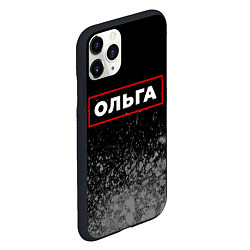 Чехол iPhone 11 Pro матовый Ольга - в красной рамке на темном, цвет: 3D-черный — фото 2