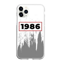 Чехол iPhone 11 Pro матовый 1986 - в красной рамке на светлом