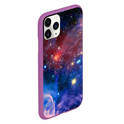 Чехол iPhone 11 Pro матовый Ошеломительный бескрайний космос, цвет: 3D-фиолетовый — фото 2