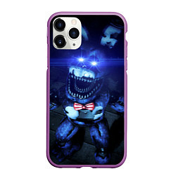 Чехол iPhone 11 Pro матовый Кошмарный Бонни, цвет: 3D-фиолетовый