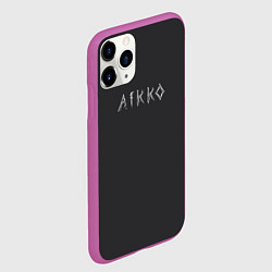 Чехол iPhone 11 Pro матовый Aikko надпись, цвет: 3D-фиолетовый — фото 2