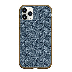 Чехол iPhone 11 Pro матовый Полоска скетч, цвет: 3D-коричневый