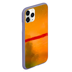 Чехол iPhone 11 Pro матовый Оранжевый туман и красная краска, цвет: 3D-серый — фото 2