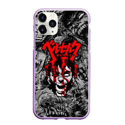 Чехол iPhone 11 Pro матовый Ярость Гатса : Берсерк, цвет: 3D-сиреневый