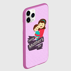 Чехол iPhone 11 Pro матовый Happy Mothers Day - картинка, цвет: 3D-фиолетовый — фото 2