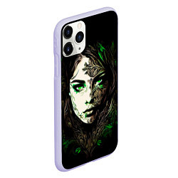 Чехол iPhone 11 Pro матовый Готическая девушка Весна, цвет: 3D-светло-сиреневый — фото 2