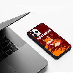 Чехол iPhone 11 Pro матовый Виктория осенняя лисичка, цвет: 3D-черный — фото 2