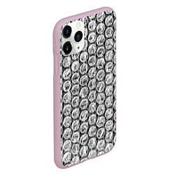 Чехол iPhone 11 Pro матовый Пупырка - текстура, цвет: 3D-розовый — фото 2
