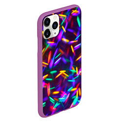 Чехол iPhone 11 Pro матовый Цветомузыка, цвет: 3D-фиолетовый — фото 2