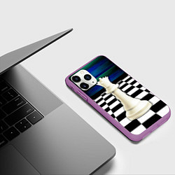 Чехол iPhone 11 Pro матовый Белая королева, цвет: 3D-фиолетовый — фото 2