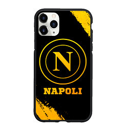 Чехол iPhone 11 Pro матовый Napoli - gold gradient, цвет: 3D-черный