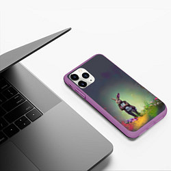 Чехол iPhone 11 Pro матовый Кролик на стиле, цвет: 3D-фиолетовый — фото 2