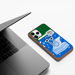 Чехол iPhone 11 Pro матовый Скрепка Microsoft, цвет: 3D-коричневый — фото 2