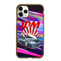 Чехол iPhone 11 Pro матовый Honda Civic - JDM style, цвет: 3D-коричневый