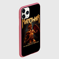 Чехол iPhone 11 Pro матовый Manowar rock, цвет: 3D-малиновый — фото 2