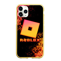 Чехол iPhone 11 Pro матовый Roblox logo gradient, цвет: 3D-желтый