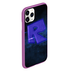 Чехол iPhone 11 Pro матовый Roblox space, цвет: 3D-фиолетовый — фото 2