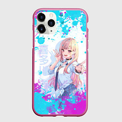 Чехол iPhone 11 Pro матовый Красотка Марин, цвет: 3D-малиновый