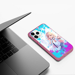 Чехол iPhone 11 Pro матовый Красотка Марин, цвет: 3D-малиновый — фото 2