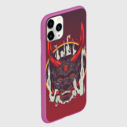 Чехол iPhone 11 Pro матовый Дъяволщина, цвет: 3D-фиолетовый — фото 2