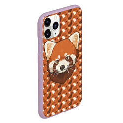 Чехол iPhone 11 Pro матовый Милая красная панда, цвет: 3D-сиреневый — фото 2