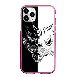 Чехол iPhone 11 Pro матовый Drain Face ZXC, цвет: 3D-малиновый