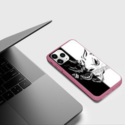 Чехол iPhone 11 Pro матовый Drain Face ZXC, цвет: 3D-малиновый — фото 2