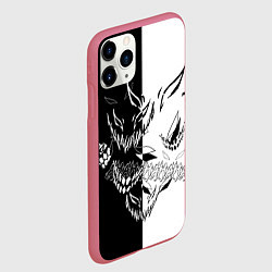 Чехол iPhone 11 Pro матовый Drain Face ZXC, цвет: 3D-малиновый — фото 2