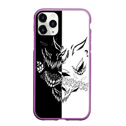 Чехол iPhone 11 Pro матовый Drain Face ZXC, цвет: 3D-фиолетовый