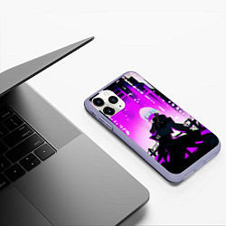 Чехол iPhone 11 Pro матовый Люси нетраннер - фиолетовый, цвет: 3D-светло-сиреневый — фото 2