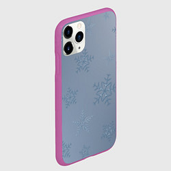 Чехол iPhone 11 Pro матовый Серый снег, цвет: 3D-фиолетовый — фото 2